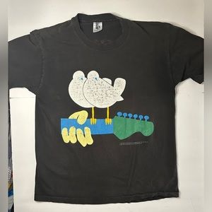 Vintage 1994 Woodstock Festival Single Stitch Graphic Tee Size XL